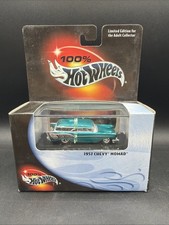2000 Hot Wheels 100% AQUA BLUE 1957 CHEVY NOMAD Sealed HUGE INVENTORY AVAILABLE