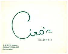 1954 Ciro's Hollywood CA Souvenir Photo Night Club B&W Photo Sunset Blvd RARE