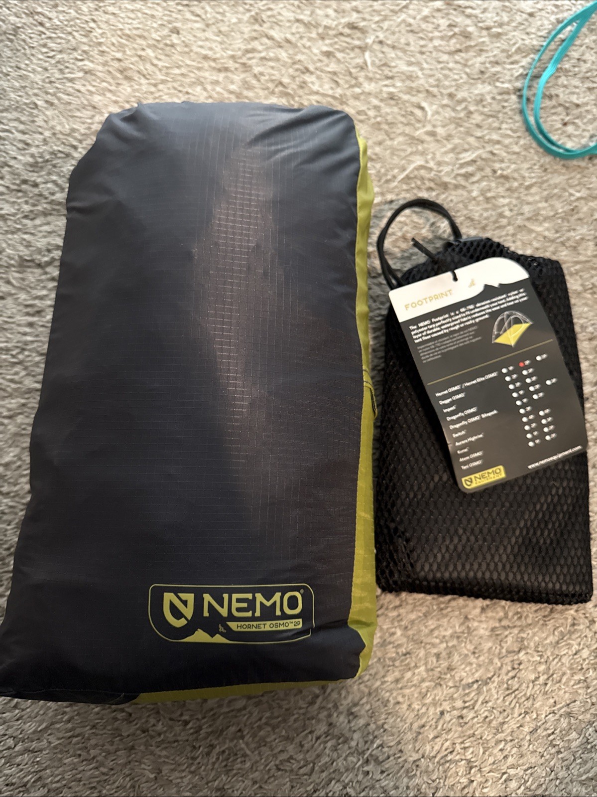 Nemo Hornet OSMO 2P Two Person UL Camping & Backpacking 2lb Tent +Footprint NEW!