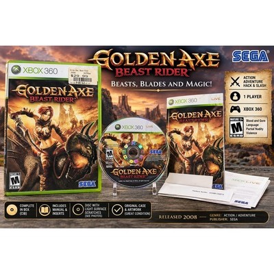 Golden Axe Beast Rider Xbox 360 Sega Action Adventure CIB Complete with Manual