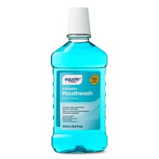 Equate Antiseptic Mouthwash Enamel-Safe, Blue Mint, 16.9 fl oz 500 mL 