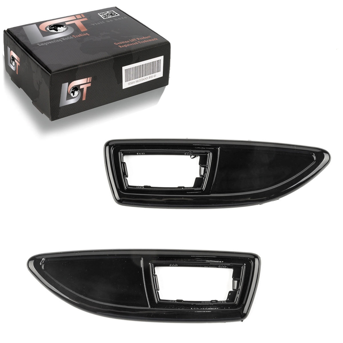 Side Indicator Covers Set Right Left Glossy Black for Opel Corsa D OPC