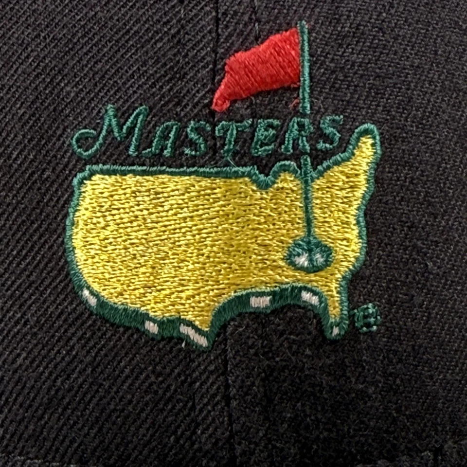 Gorra Masters de colección ajustada para hombre 7 5/8 negra lana golf nueva era años 90 1996 Foto 2 de 4