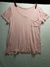 Active Basic Women's Peach T Shirt Short Sleeve Size Large