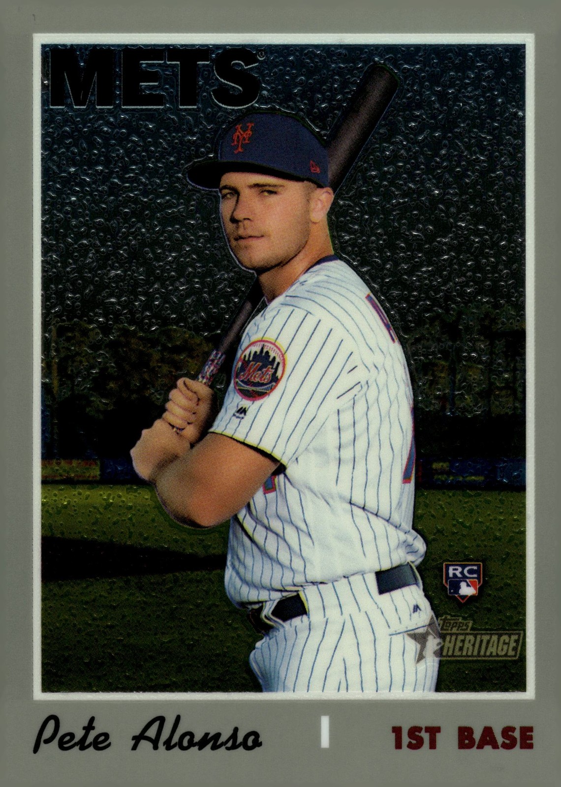 2019 Topps Heritage Chrome #THC519 Pete Alonso Rookie Card RC 62/999 - NM-MT