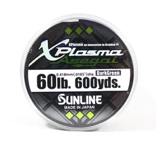 Sunline P.E Line Asegai Xplasma 600yds P.E 6 60lb Dark Green (5240)