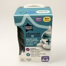 Tommee Tippee Advanced Anti-Colic 5oz Bottles 0mo Slow Flow  3m Med Flow