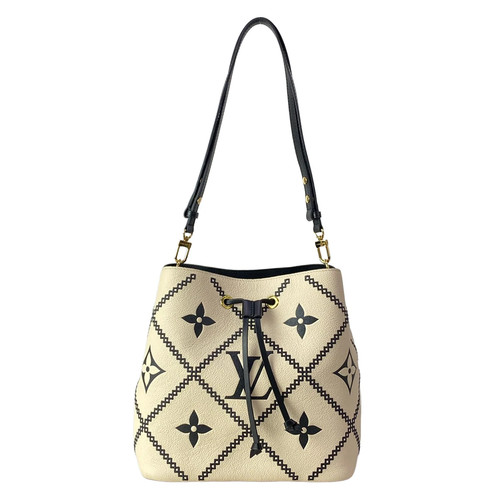 LOUIS VUITTON Neonoe MM M46023 Creme Monogram Empreinte Broderie Shoulder Bag