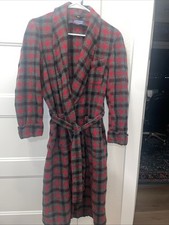 VTG 1970 Pendleton Robe Long Belted Multicolor Plaid Unisex Size Medium