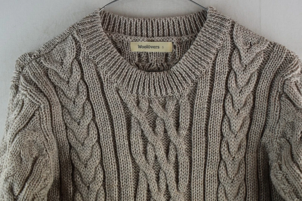 Jersey WOOLOVERS Beige Tejido con Cable Talla S Mujer Pullover 100% Lana Informal Foto 2 de 4