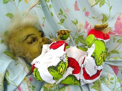 Reborn Baby Mädchen Wach Grinch 19'' 5lb6oz JosyNN Josy Neugeborenes Kinderzimmer Weihnachten