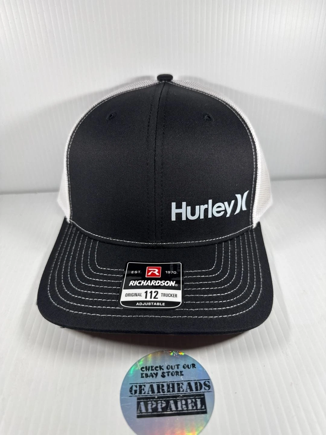Hurley Men's Black/White Richardson 112 Trucker Snapback Hat