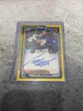 2024 BOWMAN CHROME MEGA JETT WILLIAMS AUTO Yellow /75 MOJO REFRACTOR NY METS