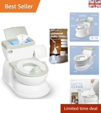 Realistic Potty Chair with Flush Sounds & Easy Cleanup - Sage Color by Jool Baby