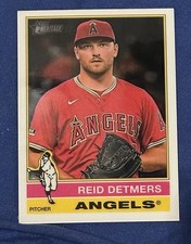 2025 Topps Heritage Chrome #411 Reid Detmers Los Angeles Angels