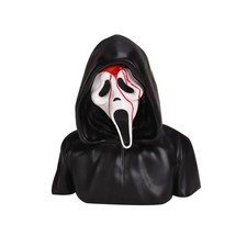 Cubo palomitas de maíz Scream 7 Ghostface modelo C con capucha horror figura coleccionable juguete