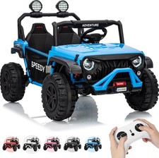 2 Seater Kids Ride on Car Toy 24V Ride on Toy w/Remote Control Bluetooth Blue