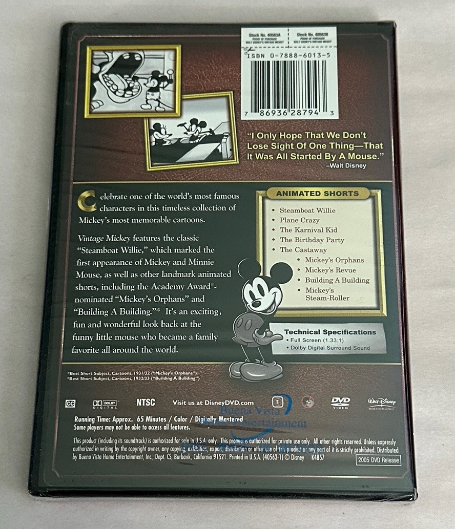 Vintage Mickey (DVD, 2005) for sale online | eBay