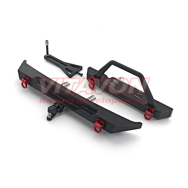 Vitavon SCX 6 Front & Rear Bumpers for Axial SCX6 Jeep Wrangler 1/6 Black - Image 2 of 4