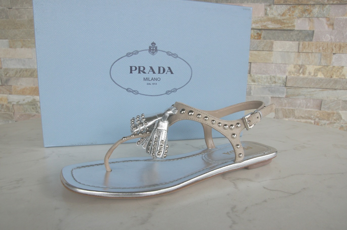 Prada talla 36,5 dedos zapatos sandalias, zapatos cuarzo plata borlas nuevo ex PVP Prada talla 36,5 dedos zapatos sandalias, zapatos zapatos zapatos cuarzo plata borlas nuevo ex PVP servicio honesto