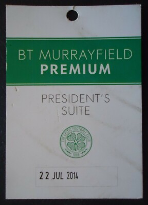 TICKET President's Suite UCL 22.7.2014 Celtic FC vs KR Reykjavik