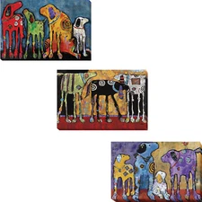 Best Friends, Looking for Trouble, & Cast of Characters by Foster 3pc Canvas Set