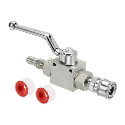 #ad High Pressure Washer Ball Valve Kit for Power Washer Hose 1 4quot; NPT 4500 PSI $33.32