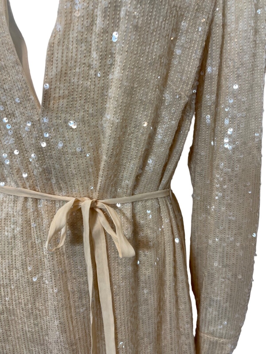 NWT Dries Van Noten Sequin-Embellished Dress in Blush Size NWT Dries Van Noten Sequin-Embellished Dress in Blush Size