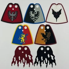 Custom LEGO Minifigure Capes 5-Pack – Pick Style – Castle & Fantasy Themes