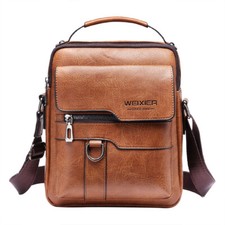 Men's Leather Cross Body Messenger Bag Shoulder Handbag Travel Work Business Bag