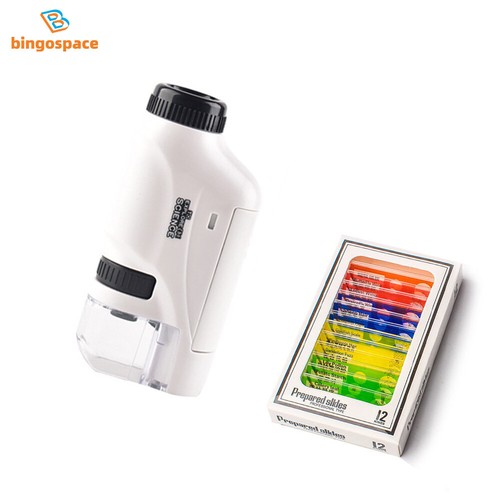 Mini Pocket Microscope 60-120x Lab Handheld Kids Science Microscop W/ LED Light - Picture 7 of 16