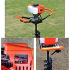 72CC/52CC Post Hole Digger Gas Powered Earth Auger Borer Ground 4" 6" 8" Bits