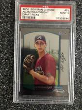 2000 BOWMAN CHROME DRAFT #93 ADAM WAINWRIGHT RC CARDINALS ROOKIE PSA 9 MINT!