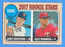 2017 Topps Heritage #179 James Beresford/Alex Wimmers Twins Rookie Stars