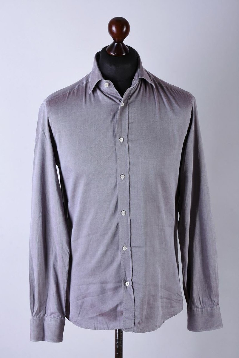 Cortigiani Slim Fit Classic Long Sleeve Shirt Size L