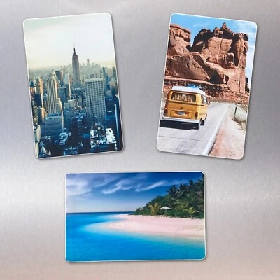 Personalised Any / My Photo Picture Plastic Fridge Magnet Custom Made / Glossy