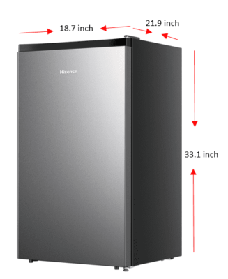 4.4 Cu Ft Single Door Mini Fridge with Chiller Small Compact