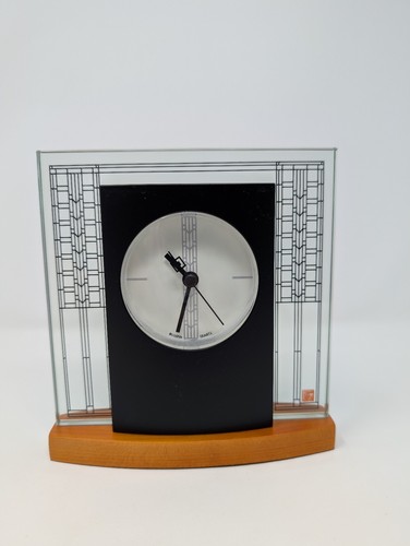 B7750 Glasner House Frank Lloyd Wright Kaminuhr hell Kirschfleck Neu