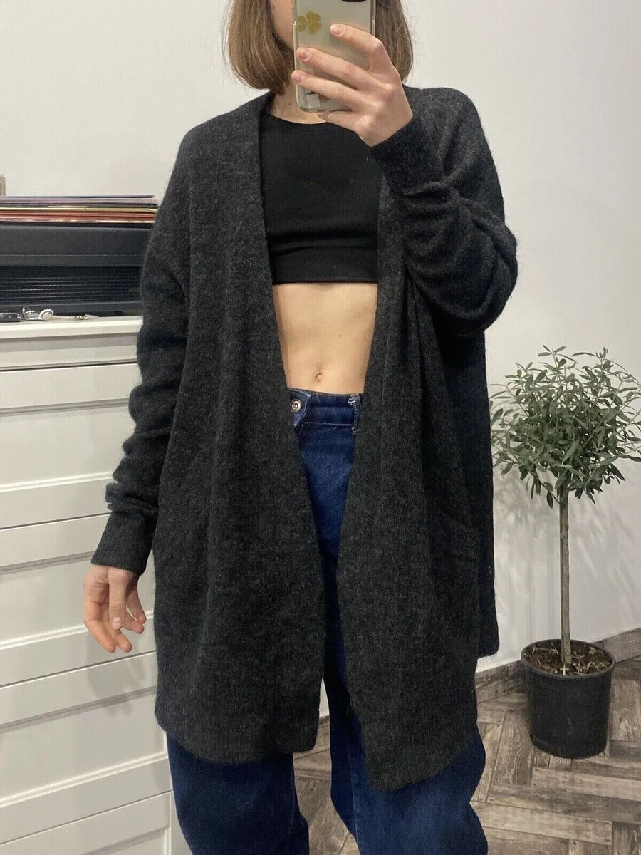 ACNE STUDIOS Raya Sh Kid Mohair Wool Cardigan Black Size S ACNE STUDIOS Raya Sh Kid Mohair Wool Cardigan Black Size S