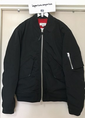 Para Hombre Chaqueta Acolchada De Entrenador Bombardero Ma 1 Cuero Negro Adornos Tamano S 46 Ebay