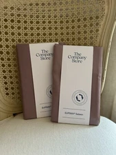 The Company Store Premium Smooth Supima Sateen EURO Shams (2) Wisteria NWOT OB