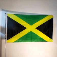 Bandiera Giamaica Giamaica 150x90cm Poliestere Striscione Esterno Interno Giardino Arredamento Casa