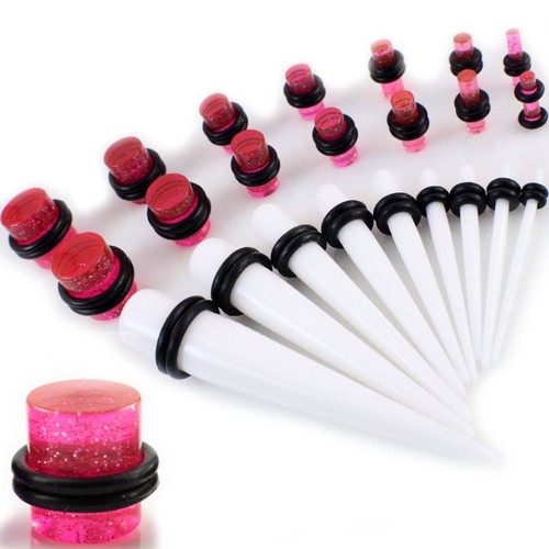 Kit de 28 piezas de cónica para orejas + juego de enchufes 16G-00G calibres expansor conjunto estirantes 1,3 mm-10 mm - Imagen 7 de 10