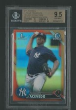 2016 BOWMAN CHROME DOMINGO ACEVEDO YANKEES RC ORANGE REFRACTOR BGS 9.5 10 SUB