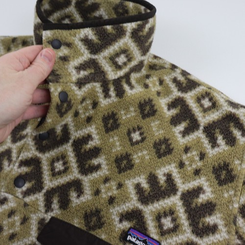 Vtg Patagonia Aztec Aurora Synchilla Snap-T Pullover Fleece Jacket Mens Sz Large - Picture 5 of 8