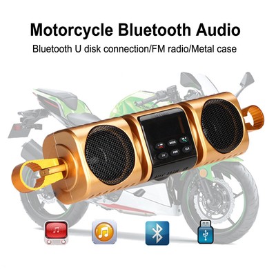 Waterproof USB Bluetooth Motorcycle Audio FM Radio System Stereo MP3 Speakers