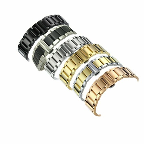16-26mm Dual Colors Metal Link Bracelet Stainless Steel Watch Band Sport Strap - Picture 2 of 23