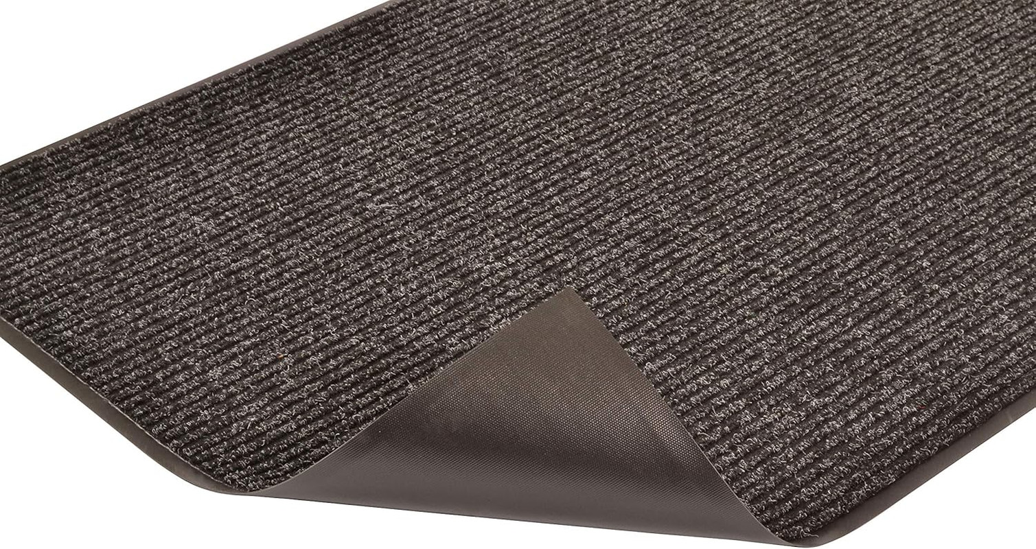 109 Brush Step Carpeted Entrance Mat for Home or Office, 3' X 4', Charcoal, 109S