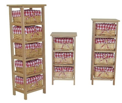 Standregal mit Weidenkörben ver. Größen Holzregal Kommode Holzregal | eBay