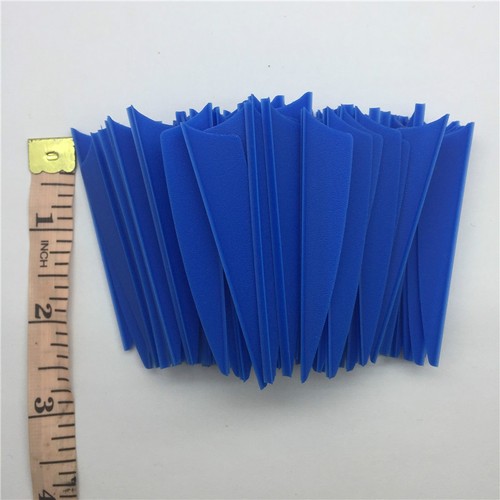 100Pcs 2.5" Shield Cut 8 Colors Fletching Plastic Vanes Arrow Accessories - Picture 3 of 9